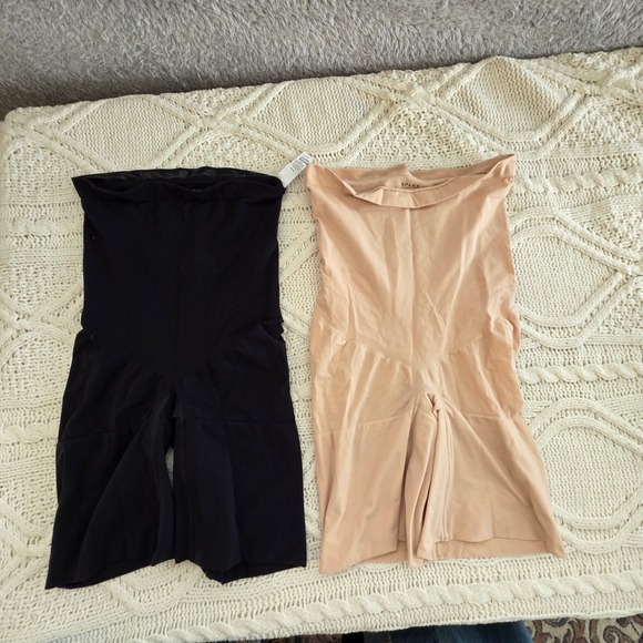 SPANX Other - Lot of 2 NEW Spanx Power Series Shaping Shorts High Waisted Nude Black 2X